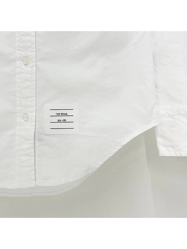 RWB Stripe Button Shirt White - THOM BROWNE - BALAAN 7