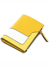 Color Block Leather Half Wallet Yellow - MARNI - BALAAN 6