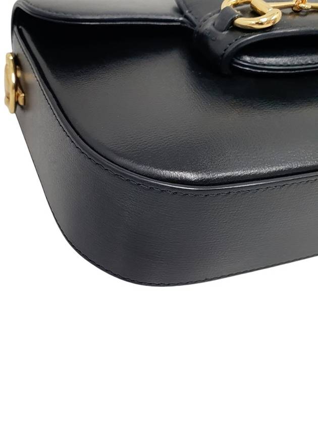 658574 Horsebit 1955 Mini Black Leather Crossbag - GUCCI - BALAAN 7