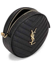 Monogram Round Tambourine Bag Black 610436 - SAINT LAURENT - BALAAN 4