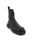Square Toe Calf Leather Ankle Boots Black - JIL SANDER - BALAAN 1