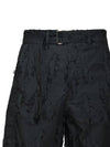 Distressed Belt Cotton Shorts Black - MSGM - BALAAN 4