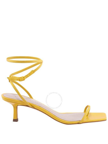 Studio Amelia Ankle Bind 50 Entwined Leather Sandals In Turmeric, Brand Size 35 (US Size 5) - STUDIO AMELIA - BALAAN 1