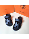 Chypre Calfskin Sandals Black - HERMES - BALAAN 2