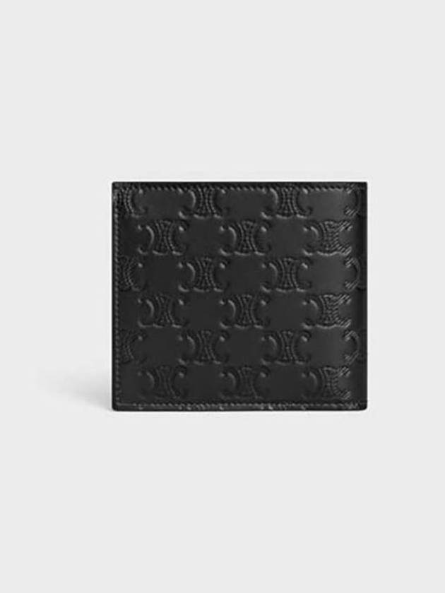 Two fold wallet Triomphe embossing calfskin black men s ring 10C873FQB 38SI - CELINE - BALAAN 4