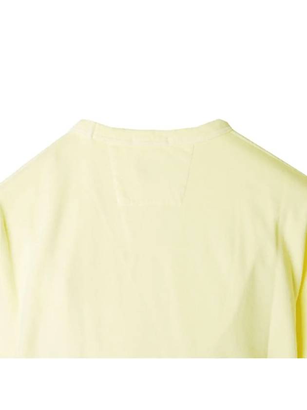 Men's Cotton Resist Dyed Sleeve Logo Sweatshirt Pastel Yellow - CP COMPANY - BALAAN 5