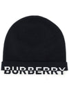 cashmere logo beanie black - BURBERRY - BALAAN 3