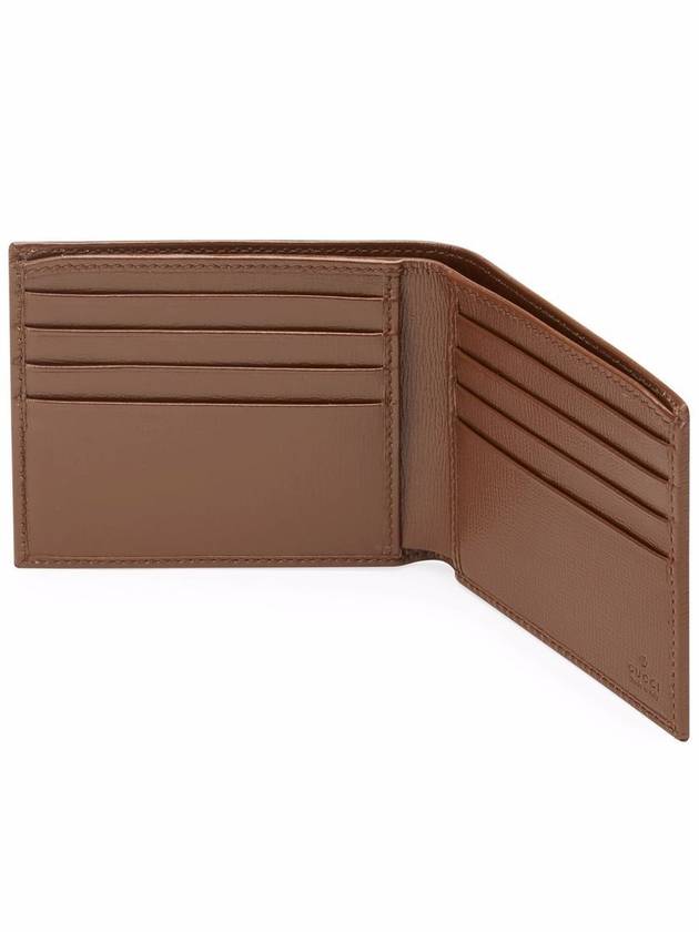 GG Supreme Interlocking Half Wallet Brown - GUCCI - BALAAN 4