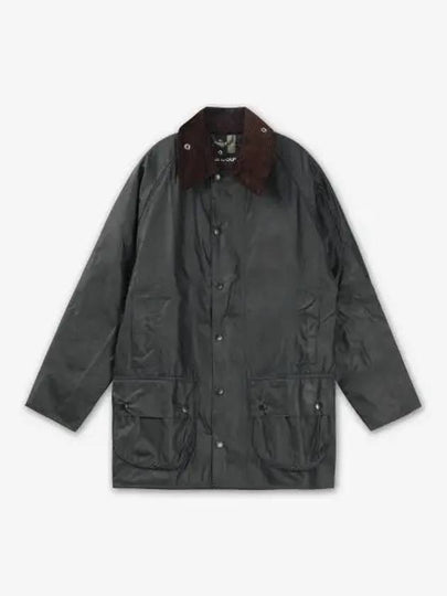 Men's Beaufort Wax Jacket Sage - BARBOUR - BALAAN 2