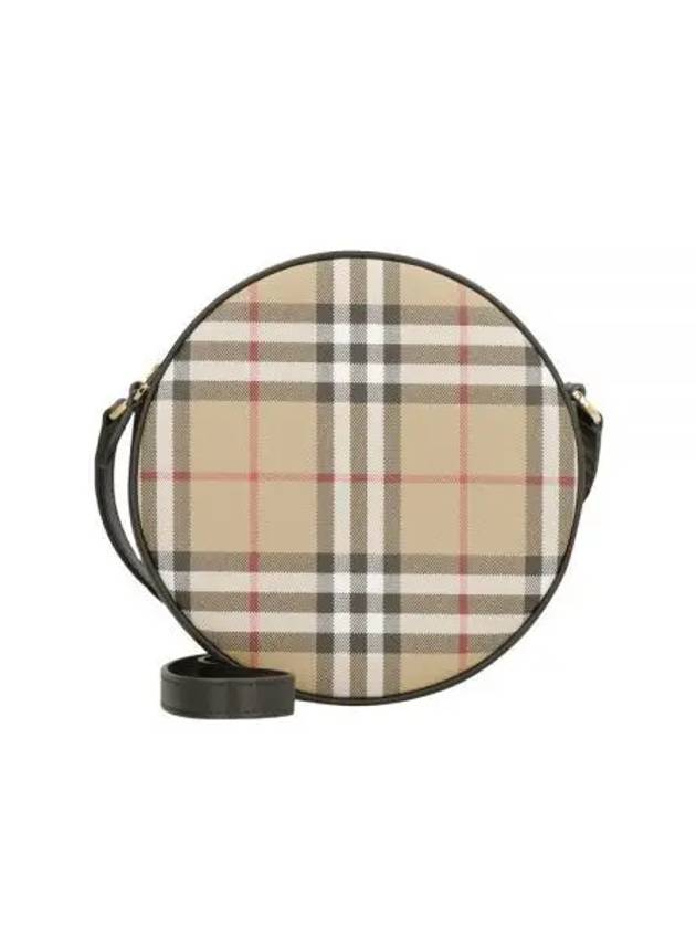 Lewis Check Pattern Round Cross Bag Beige - BURBERRY - BALAAN 2