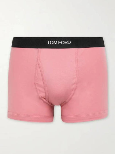 Stitched Cotton Logo Waistband Boxer Briefs Drawn Pink - TOM FORD - BALAAN 2