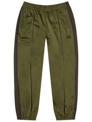 OT231 B Olive Poly Smooth Zipper Jogger Track Pants Men s Long - NEEDLES - BALAAN 1