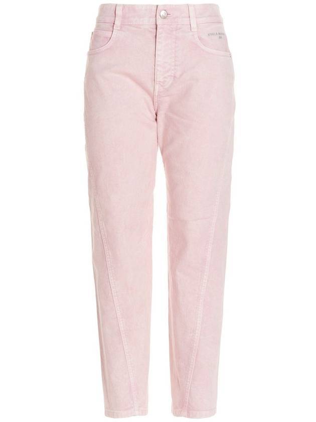 Women's Logo Straight Jeans Pink - STELLA MCCARTNEY - BALAAN 1