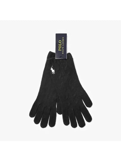 WC0528 001 Pony Cable Knit Gloves - POLO RALPH LAUREN - BALAAN 2