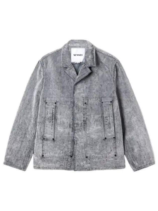 Utility blazer light gray jumper jacket - SUNNEI - BALAAN 1