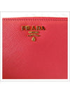 Saffiano Leather Zipper Long Wallet Peony Pink - PRADA - BALAAN.