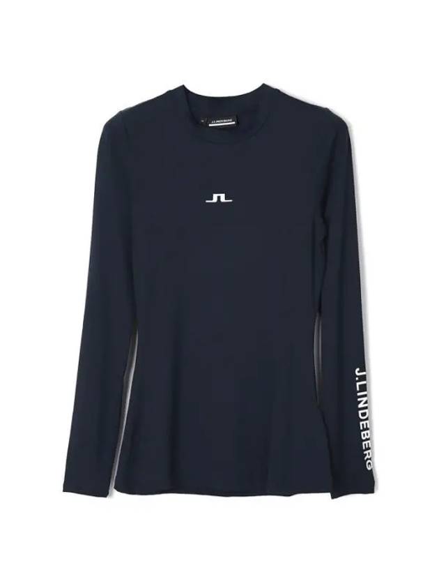 Women's Tekla Crew Neck Long Sleeve T-Shirt Black - J.LINDEBERG - BALAAN 1