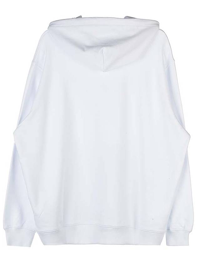 Rhinestone Logo Hoodie White - MSGM - BALAAN 3