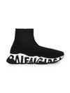 Speedrunner Graffiti Logo Sole High Top Sneakers Black - BALENCIAGA - BALAAN 3