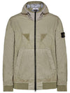 Wappen Patch Nylon Hooded Jacket Sand - STONE ISLAND - BALAAN 2