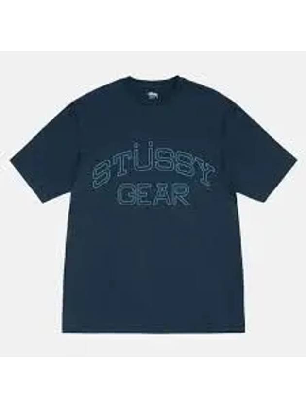 Gear Short Sleeve T-Shirt Navy - STUSSY - BALAAN 2