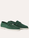 Summer Charms Walk Suede Loafers Green Glass - LORO PIANA - BALAAN 2