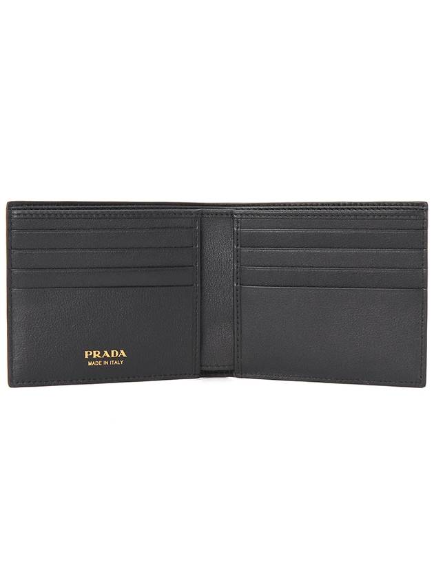 Triangle Logo Re-Nylon Half Wallet Black - PRADA - BALAAN 5