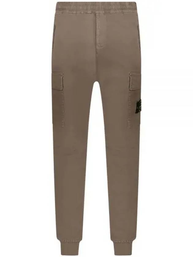 Stretch Cotton Cargo Straight Pants Brown - STONE ISLAND - BALAAN 2