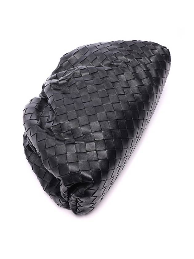 Intrecciato Nappa Leather Dumpling Clutch Bag Black - BOTTEGA VENETA - BALAAN 6