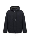 Techno Fabric Hooded Jacket Navy - STONE ISLAND - BALAAN 2