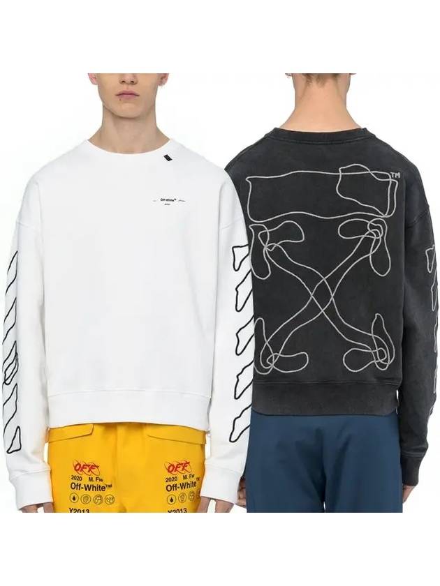 Men's Aggregation Arrow Sweatshirt White - OFF WHITE - BALAAN 2