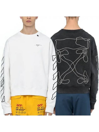 Men's Agreement Arrow Sweatshirt White - OFF WHITE - BALAAN 2