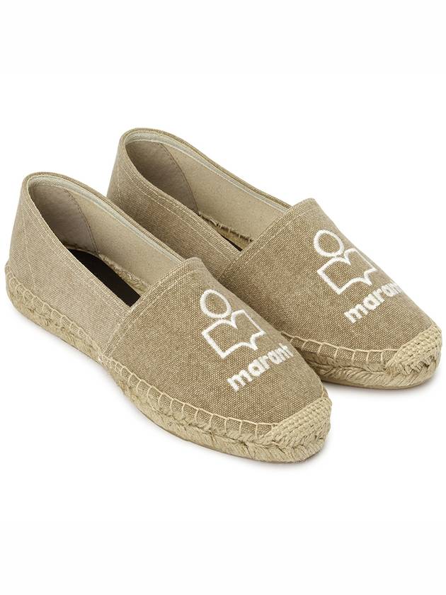 Canae Embroidered Logo Canvas Espadrilles Shoes Beige - ISABEL MARANT - BALAAN 4