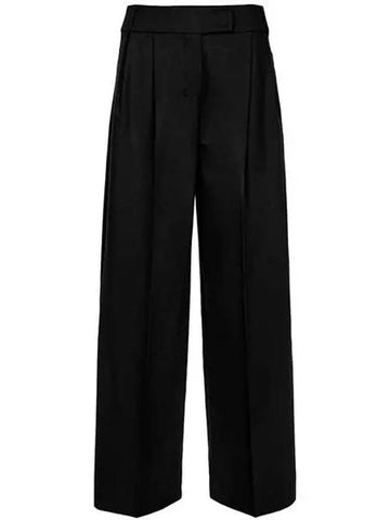 Black Carmen Wool Straight Pants 017 1209174 - MAX MARA - BALAAN 1