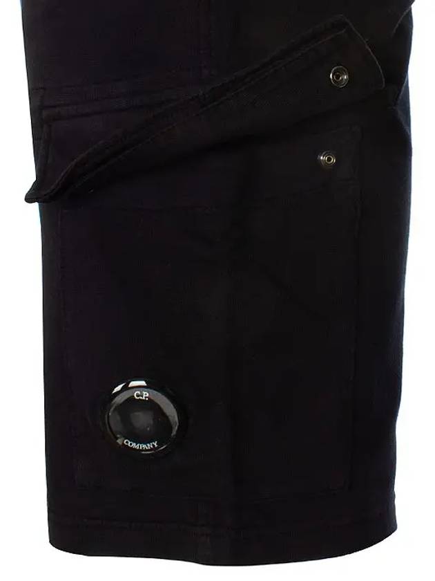 Light Fleece Utility Shorts Black - CP COMPANY - BALAAN 7