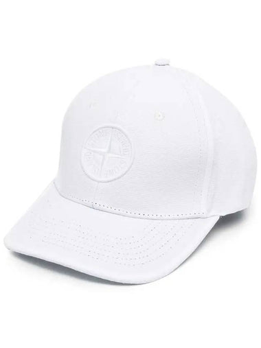 12th Anniversary Kids Logo Embroidered Ball Cap White 741690265 V0001 - STONE ISLAND - BALAAN 1