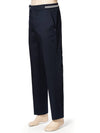 Logo Patch Straight Pants Navy - MONCLER - BALAAN 3