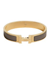 Clic H Matte Bracelet Gold Etang - HERMES - BALAAN 1