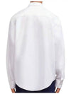 Button Down Boxy Fit Oxford Long Sleeve Shirt Natural White - AMI - BALAAN 3