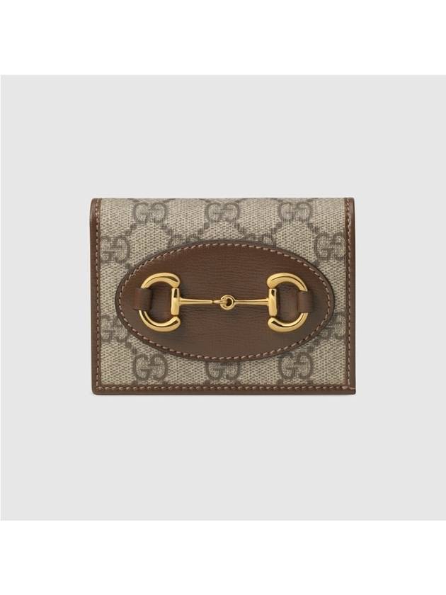 Horsebit 1955 Bifold Card Wallet Brown - GUCCI - BALAAN 2