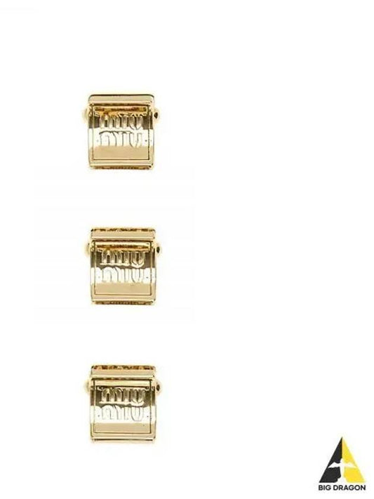 Engraved Logo Hair Pin Gold - MIU MIU - BALAAN 2