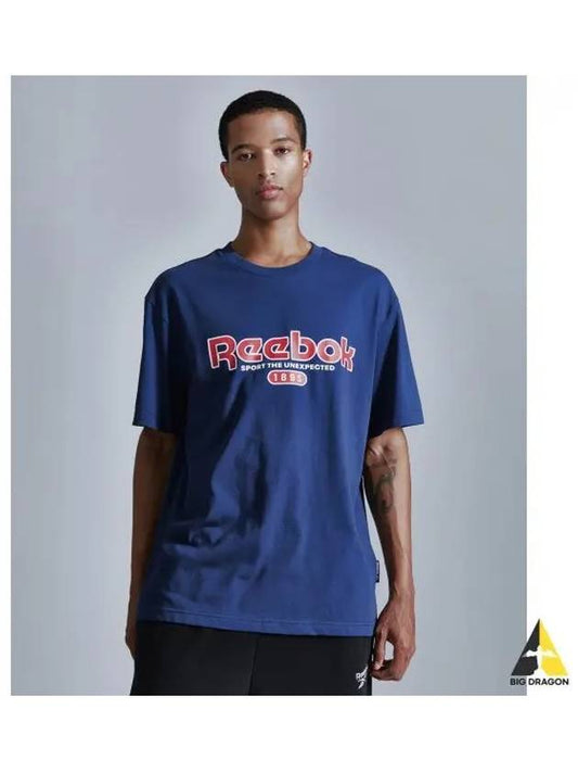 Basic graphic t shirt navy - REEBOK - BALAAN 1