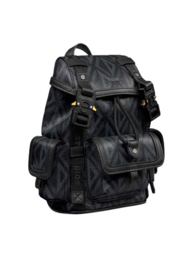 Hit The Road Canvas Leather Small Backpack Black - DIOR - BALAAN 3