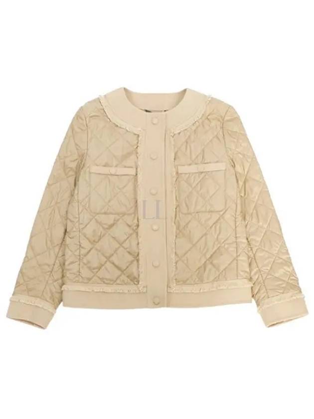 Ferro Short Quilted Fringing Jacket Beige - MAX MARA - BALAAN 2