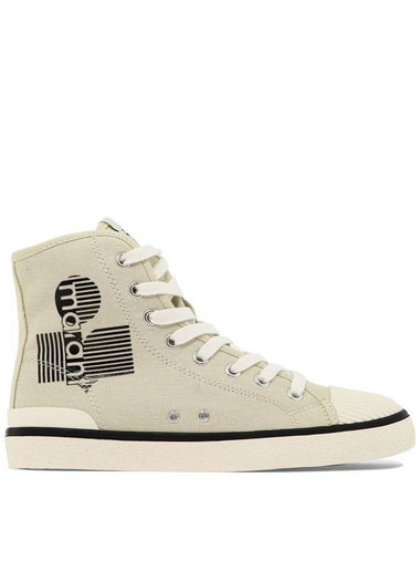 Women's Benkeenh Logo High Top Sneakers Chalk - ISABEL MARANT - BALAAN 1