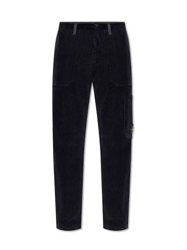 Corduroy Straight Pants Navy - STONE ISLAND - BALAAN 2