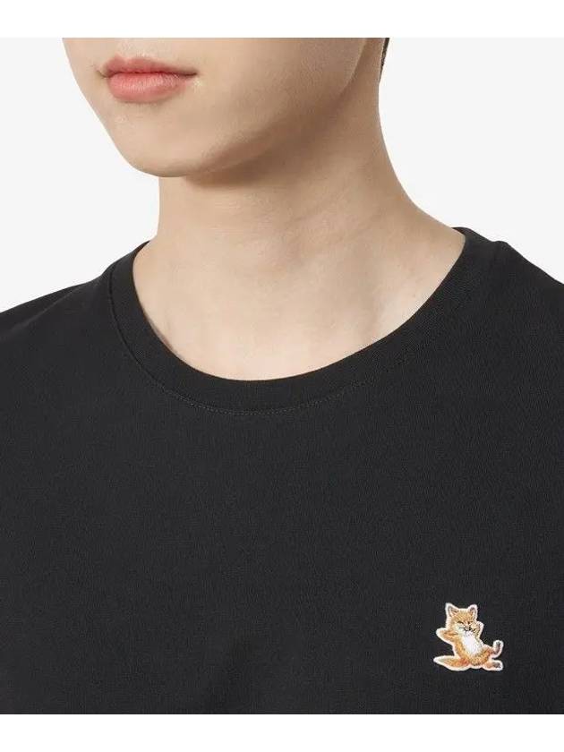 Chillax Fox Patch Regular Short Sleeve T-Shirt Black - MAISON KITSUNE - BALAAN 6