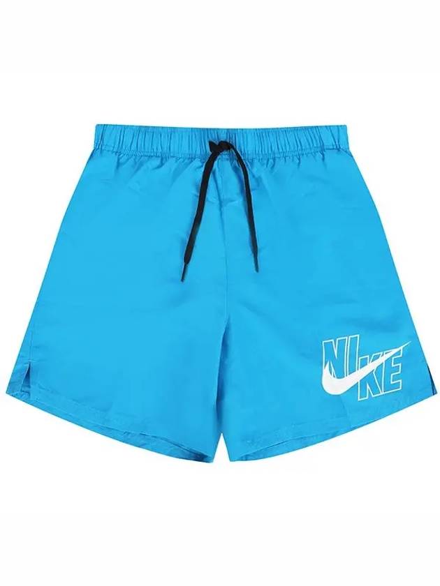 Men's 5'' Big Logo Swim Shorts Blue - NIKE - BALAAN 3