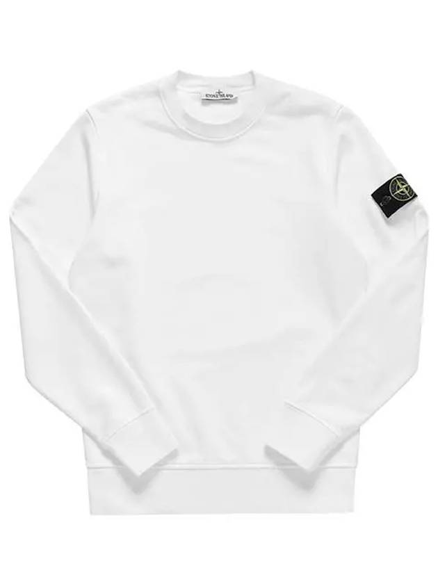 Wappen Patch Garment Dyed Sweatshirt White - STONE ISLAND - BALAAN 3