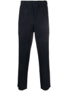 Pleated Straight Pants Navy - ISSEY MIYAKE - BALAAN 1